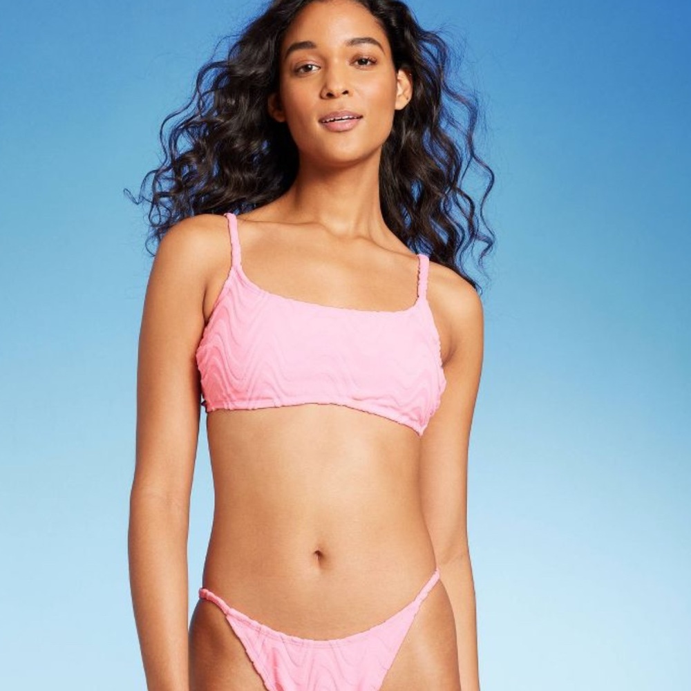 Womens Brallette Bikini 2 piece  Light Pink Sz Small NEW
